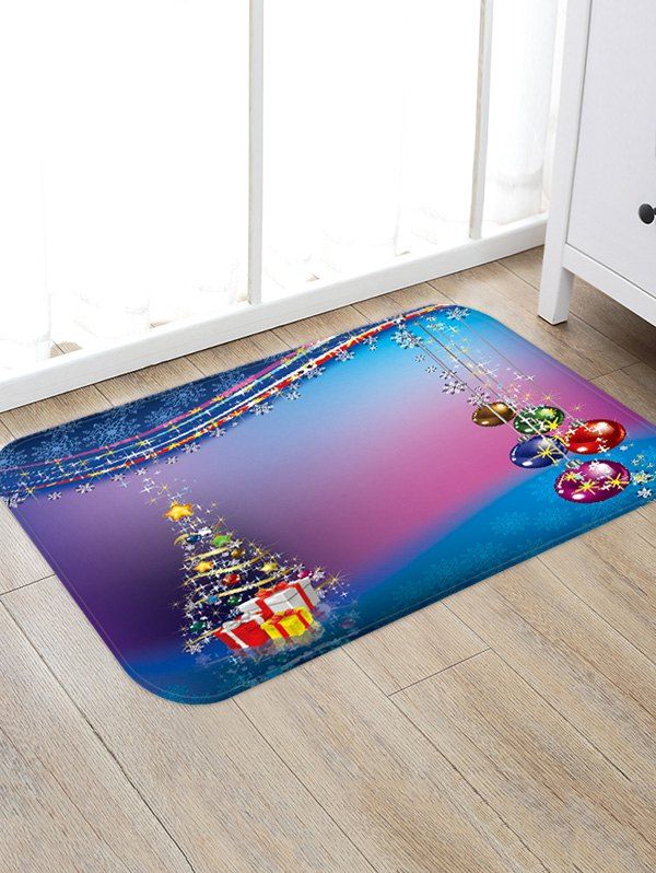 

Christmas Gifts Balls Pattern Anti-skid Area Rug, Multi