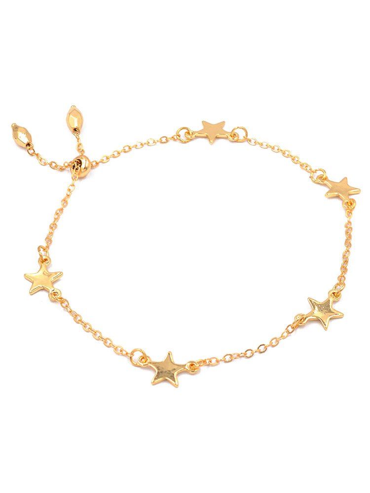 

Alloy Star Chain Bracelet, Gold