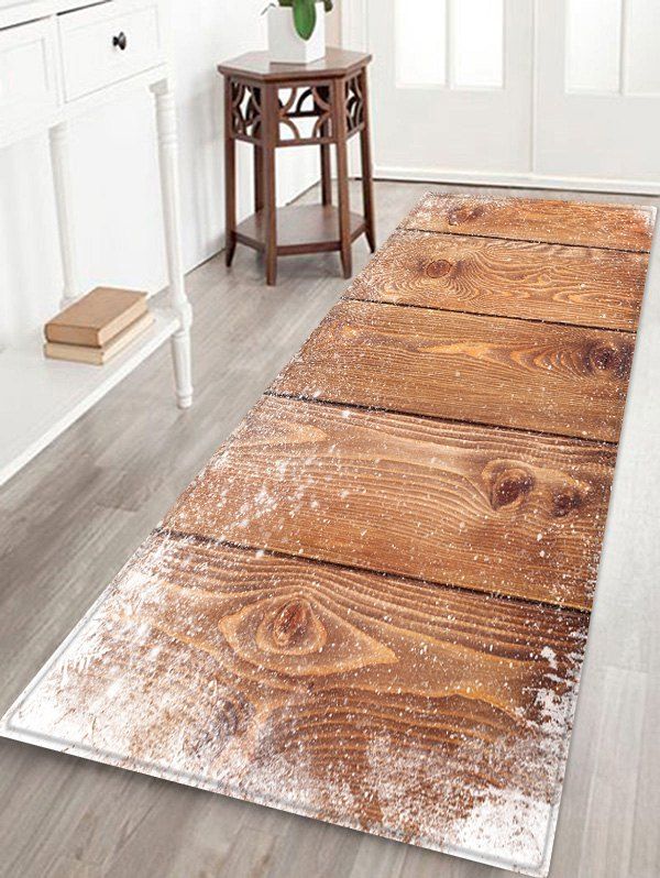 

Snow Wood Grain Printed Home Decor Area Rug, Multi