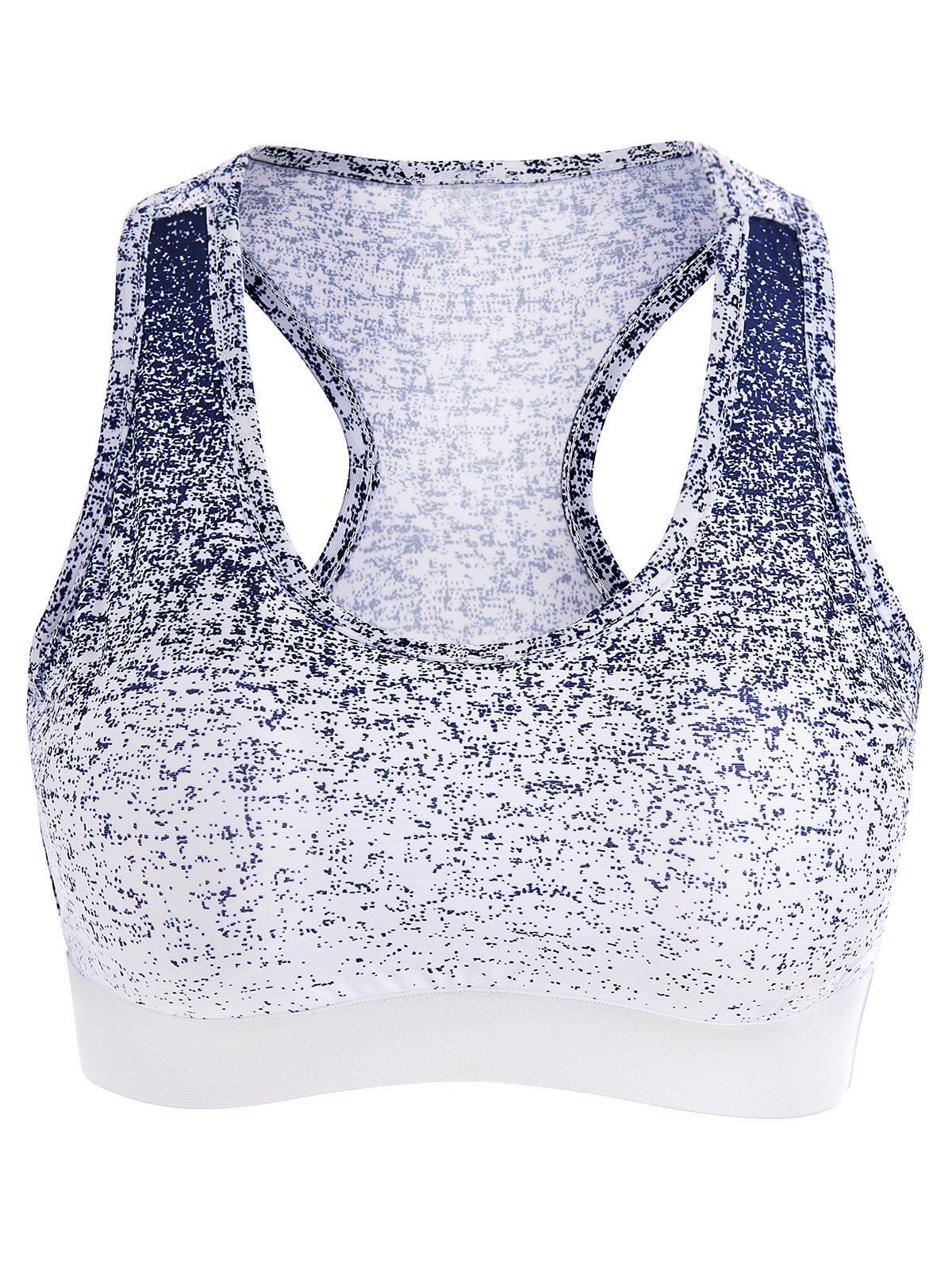 

Ombre Color Racerback Sport Bra, Milk white