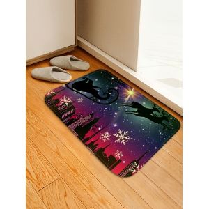 

Christmas City Night Pattern Water Absorption Area Rug, Multi