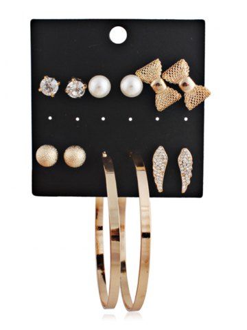 Pearl Jewelry Set Free Shipping And Rosegal Metal Artificial Pearl Rhinestone Earrings Set