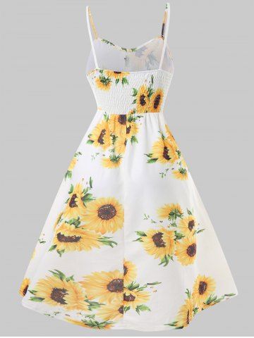 

Button Flower Slip Dress, Multi