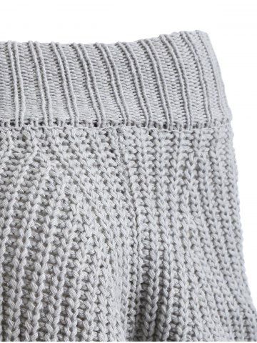 

Off The Shoulder Plain Sweater, Light gray