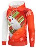 Christmas Snowman Print Hoodie -  