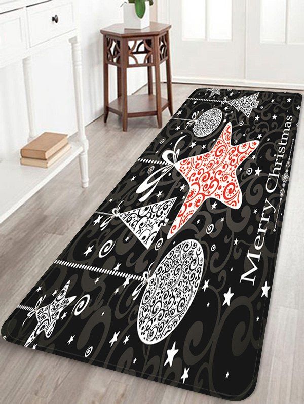 

Merry Christmas Pattern Water Absorption Anti-skid Area Rug, Multi
