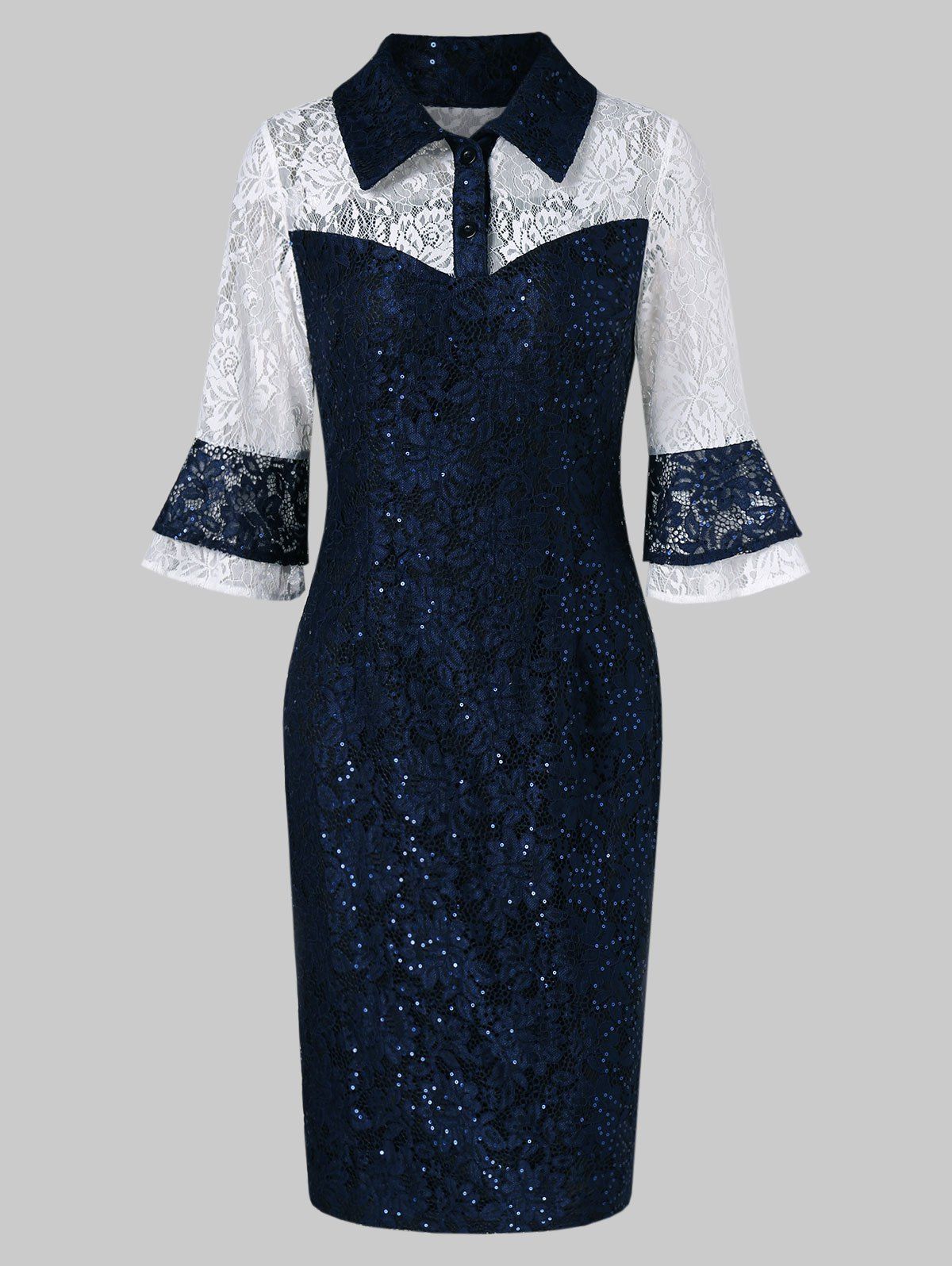 sequin lace bodycon dress