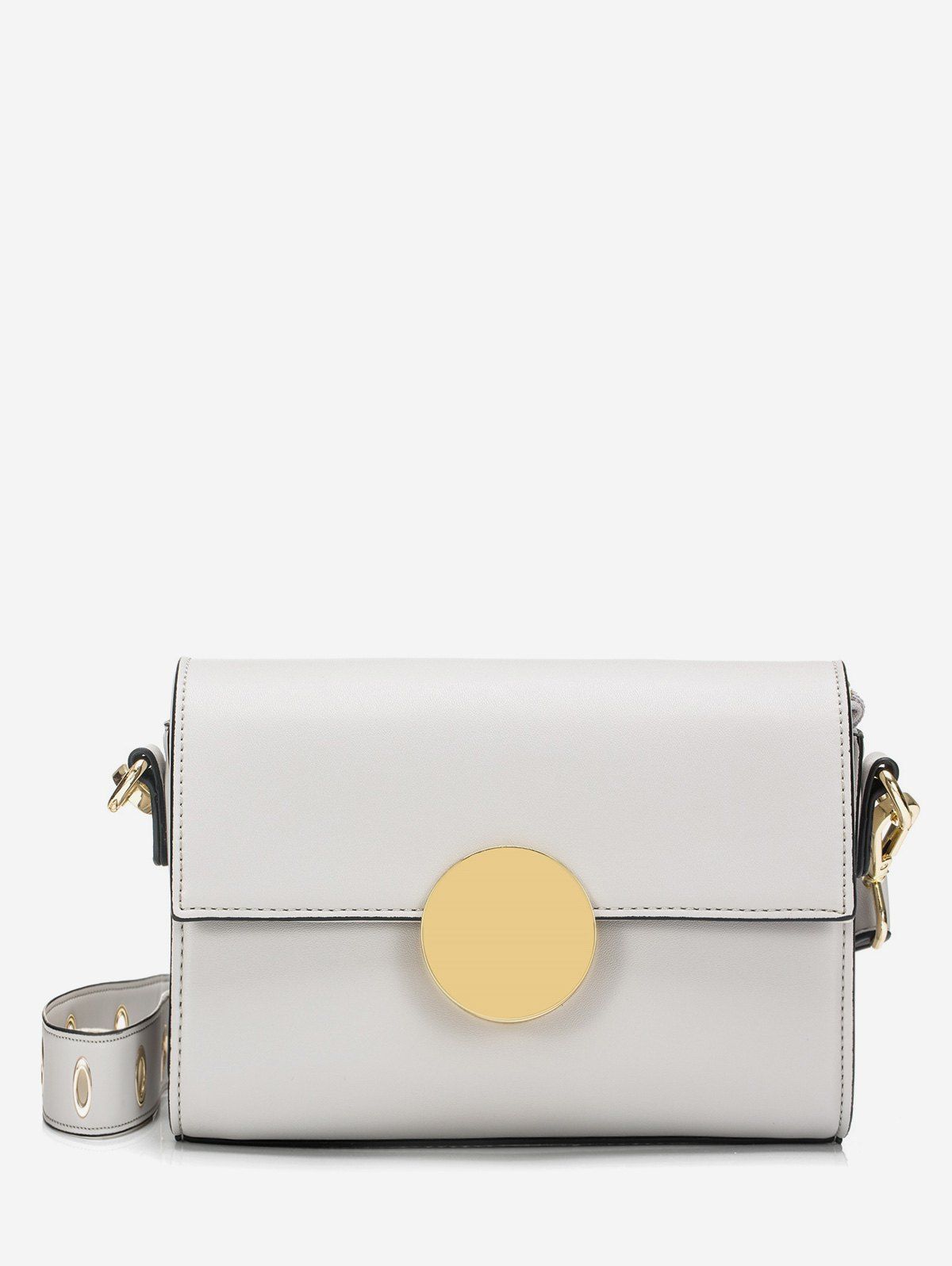 circular buckle crossbody bag