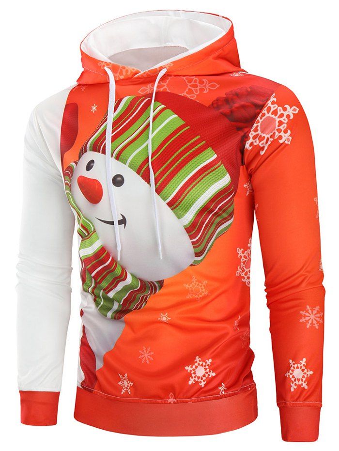 Buy Christmas Snowman Print Hoodie  