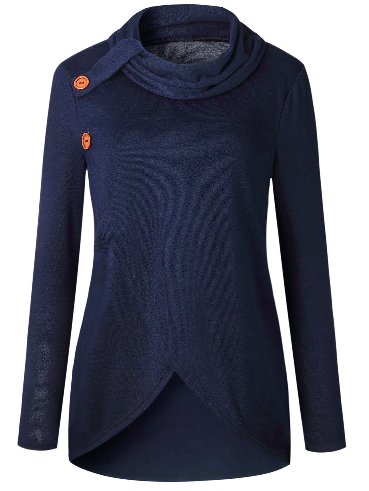 

Turtleneck Surplice Knitwear, Midnight blue