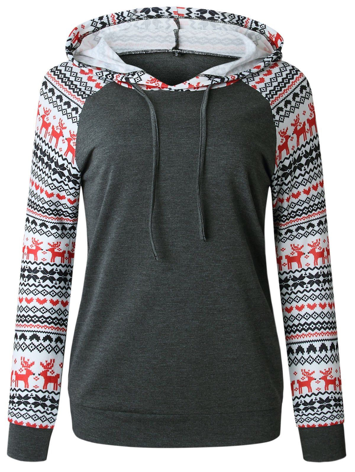 Latest Christmas Raglan Sleeve Pullover Hoodie  