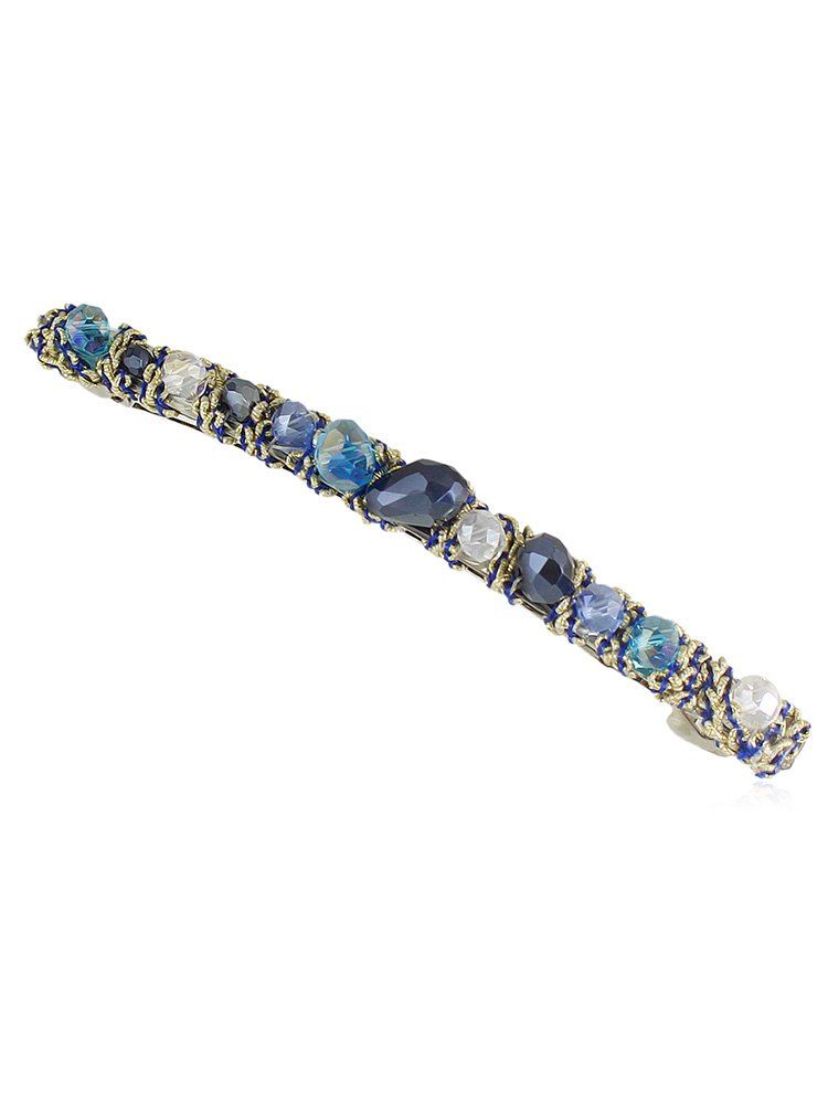 

Round Artificial Crystal Hair Clip, Blue