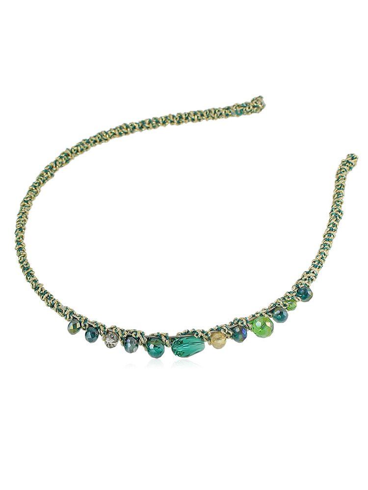 

Round Artificial Crystal Headband, Yellow green