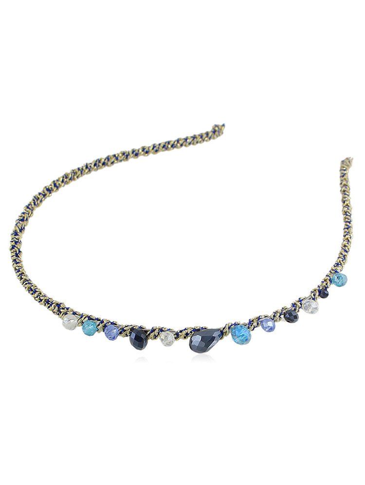 

Round Artificial Crystal Headband, Light sky blue