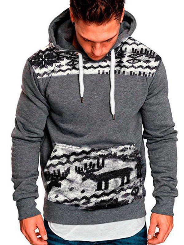 tribal print hoodie