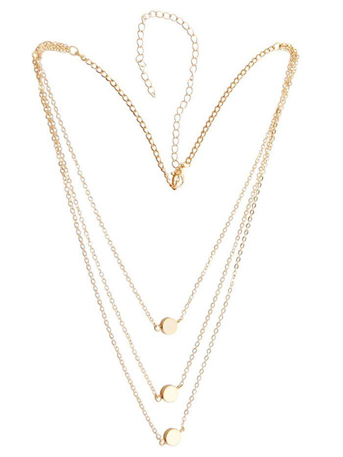 

Small Round Shape Chain Necklace, Gold