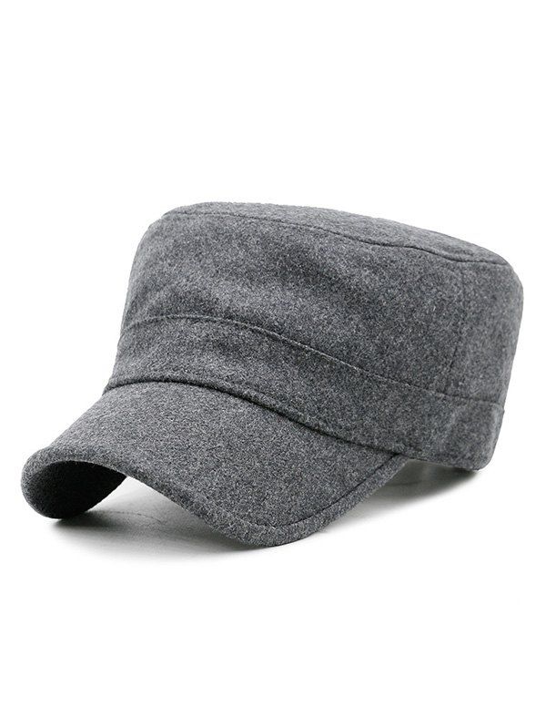 

Winter Solid Color Flat Top Hat, Battleship gray