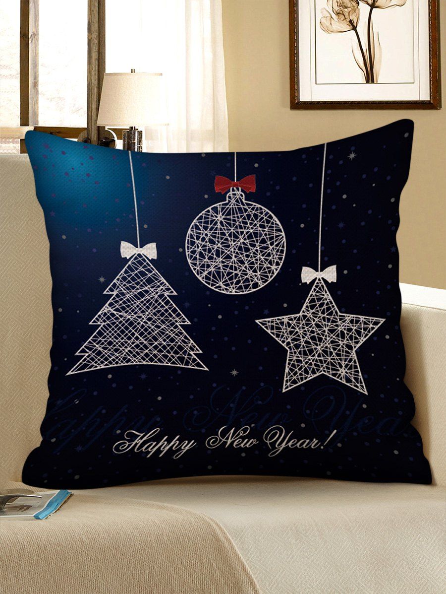 

Christmas Props Pattern Decorative Sofa Linen Pillowcase, Multi