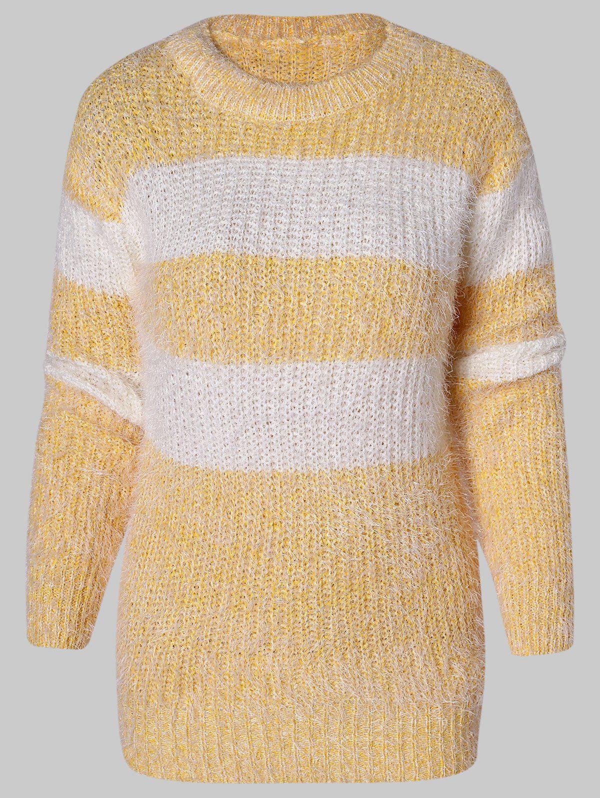 

Contrast Color Stripe Sweater, Yellow
