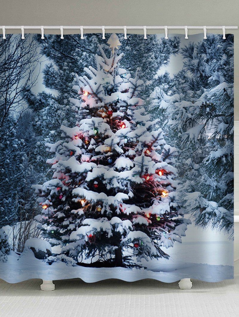 

Christmas Tree Polyester Shower Curtain, Multi