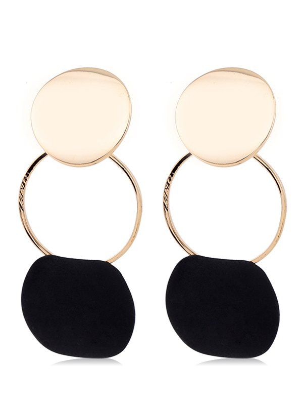 

Statement Alloy Geometric Drop Earrings, Gold