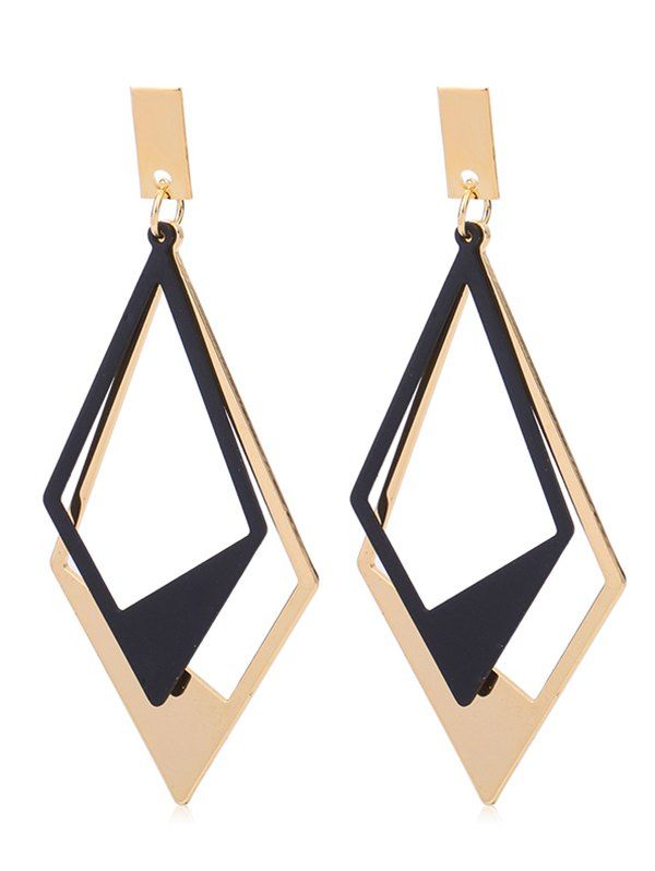 

Stylish Alloy Rhombus Drop Earrings, Gold