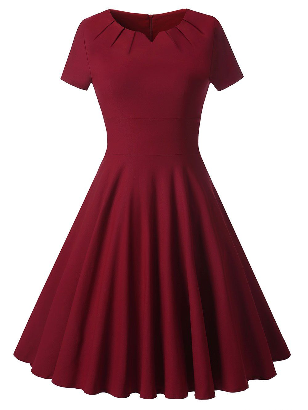

Knee Length Vintage Cocktail Dress, Red wine