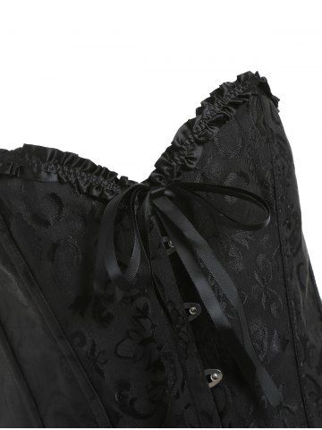 

Gothic Strapless Ruffles Corset, Black