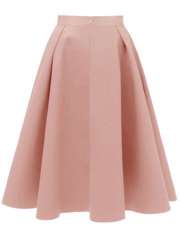 

Pure Color A Line Skirt, Pink