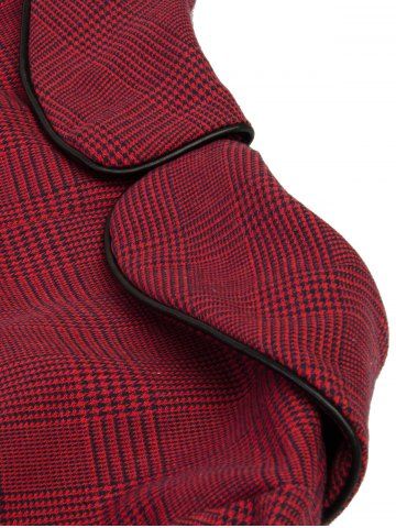 

Plaid Peter Pan Collar Vintage Dress, Red