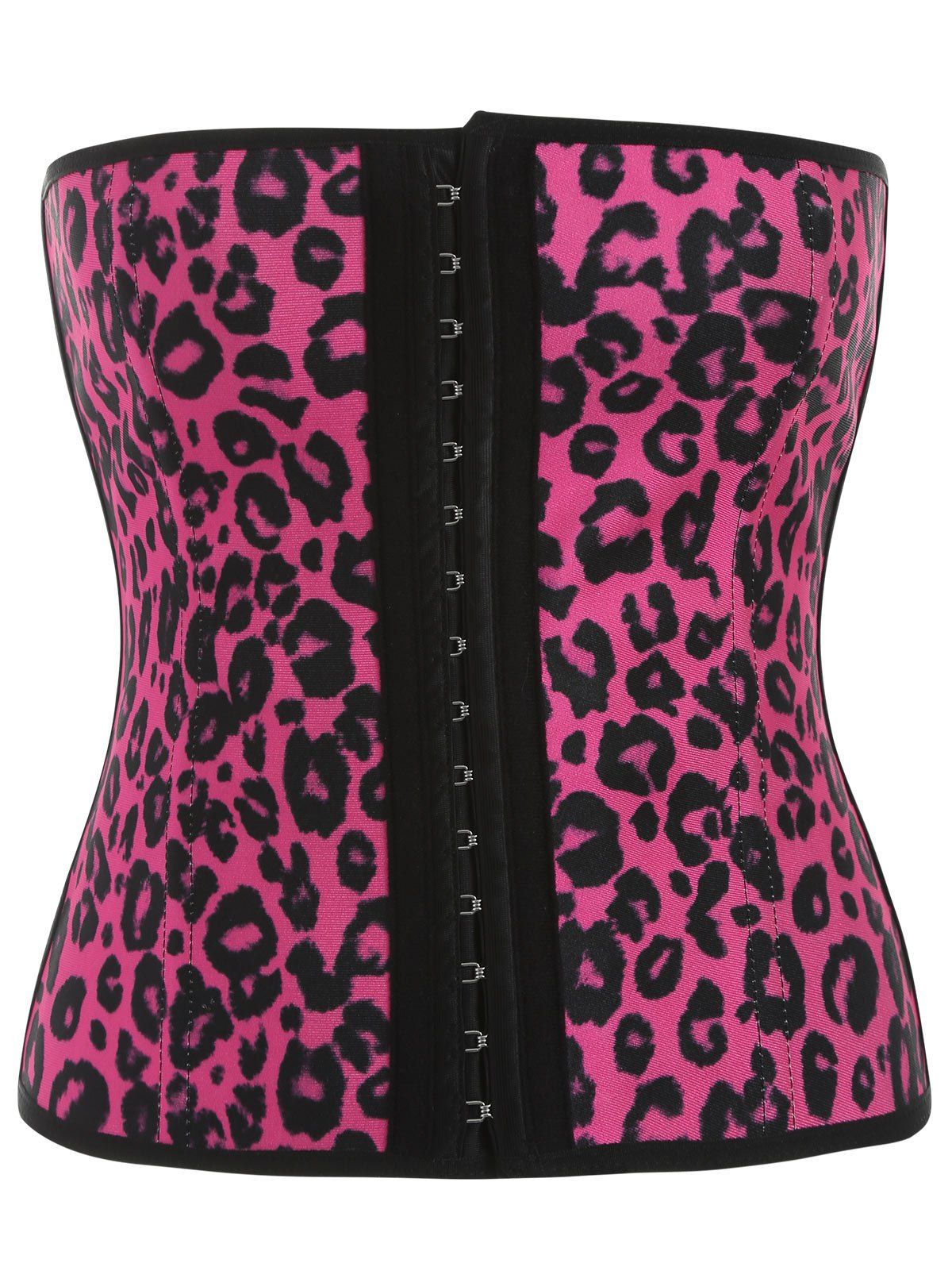 

Leopard Print Strapless Corset, Rose red
