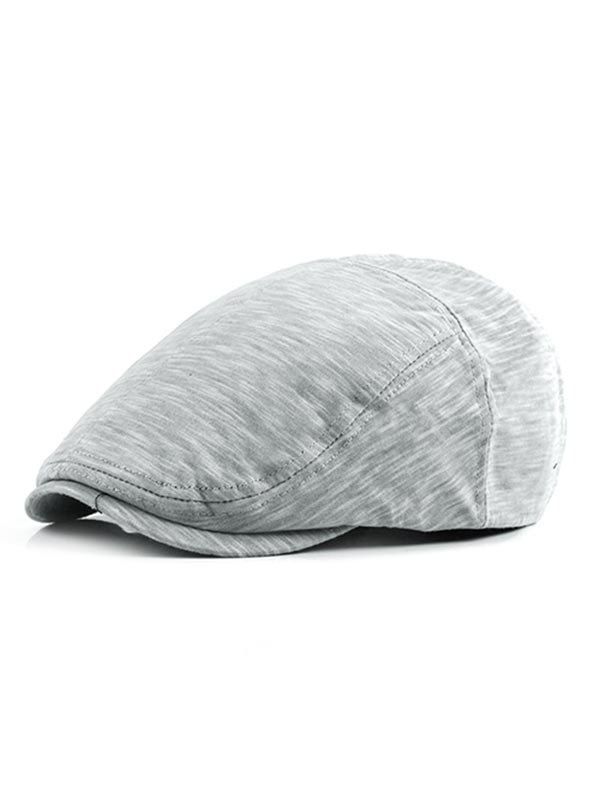 

British Style Irregular Striped Jeff Hat, Light gray