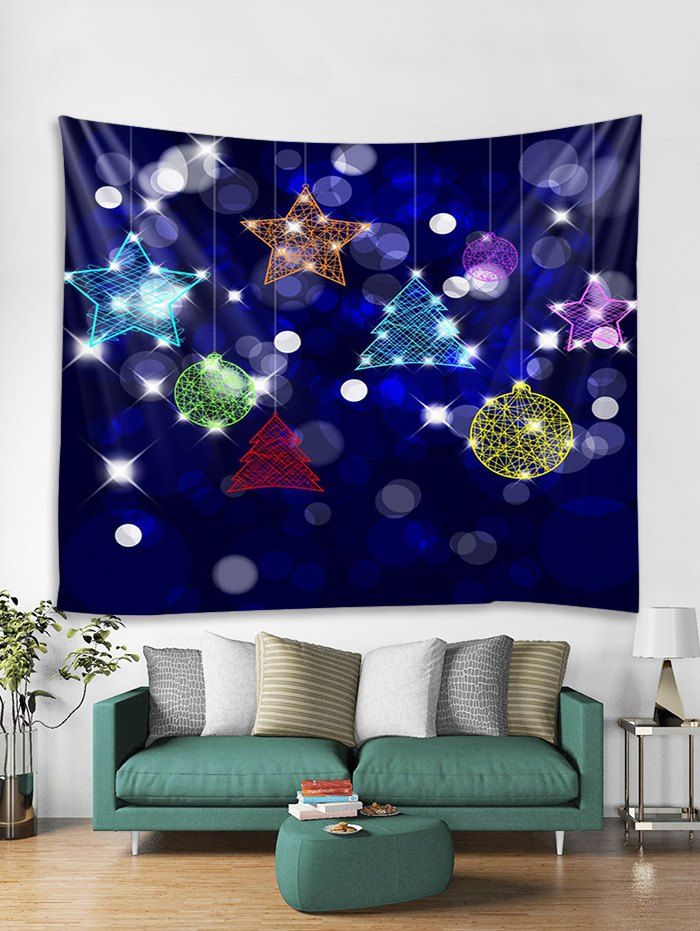 

Balls Print Wall Hanging Christmas Tapestry, Multi