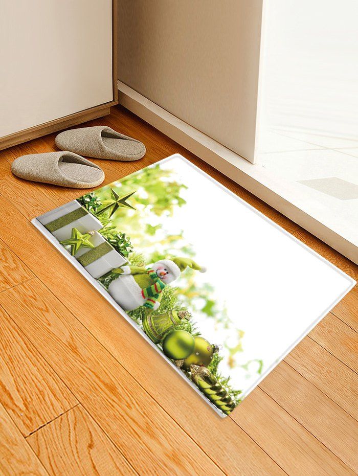 

Christmas Gifts Balls Pattern Anti-skid Water Absorption Area Rug, Multi
