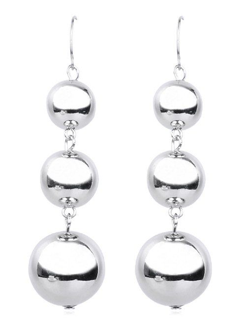

Dangling Balls Party Drop Earrings, Silver