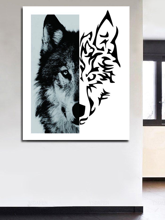 2019 abstract wolf print