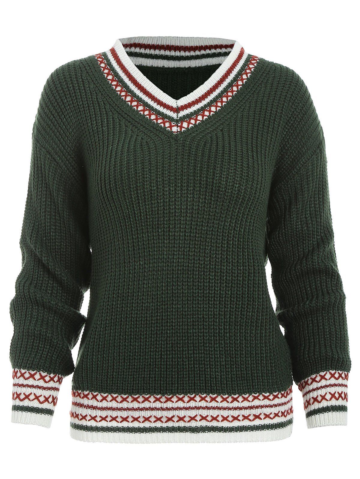 

Dropped Shoulder Cricket Sweater, Dark green