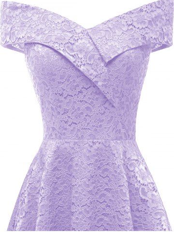 

Lace Off Shoulder Flare Party Dress, Mauve