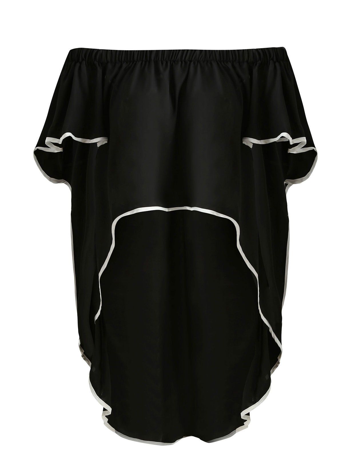 

High Low Off The Shoulder Blouse, Black
