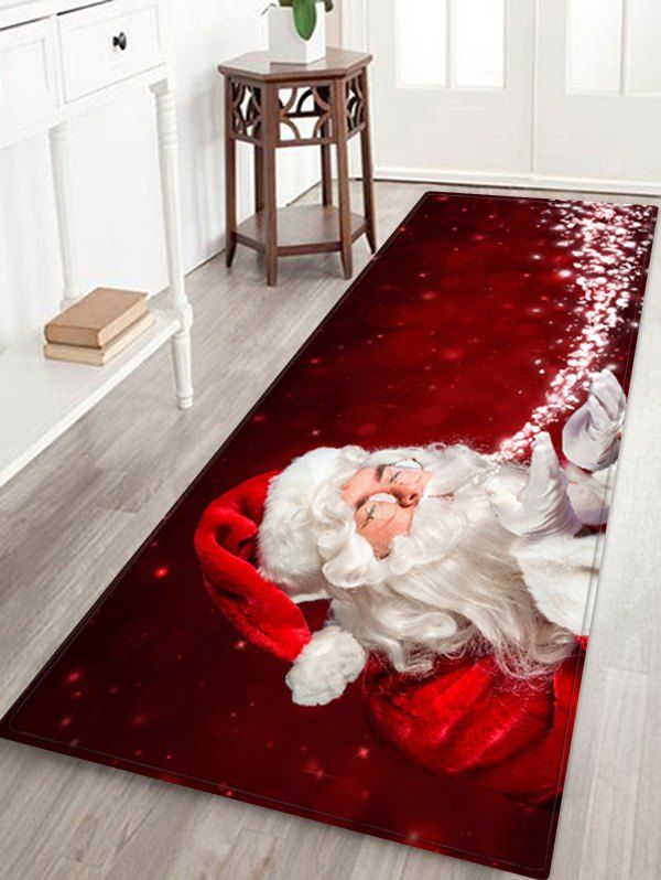 

Magic Father Christmas Printed Floor Mat, Cherry red