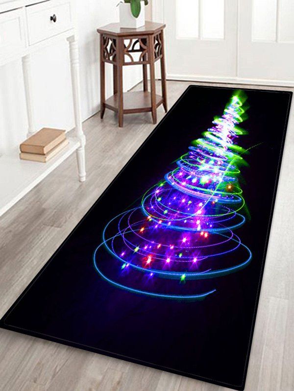 

Fantasy Christmas Tree Printed Floor Mat, Night