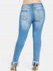 Distressed Plus Size Skinny Jeans -  