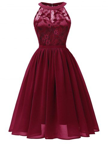 Chiffon Dresses For Women Black And Long Sleeve Sleeveless Lace Insert Prom Dress