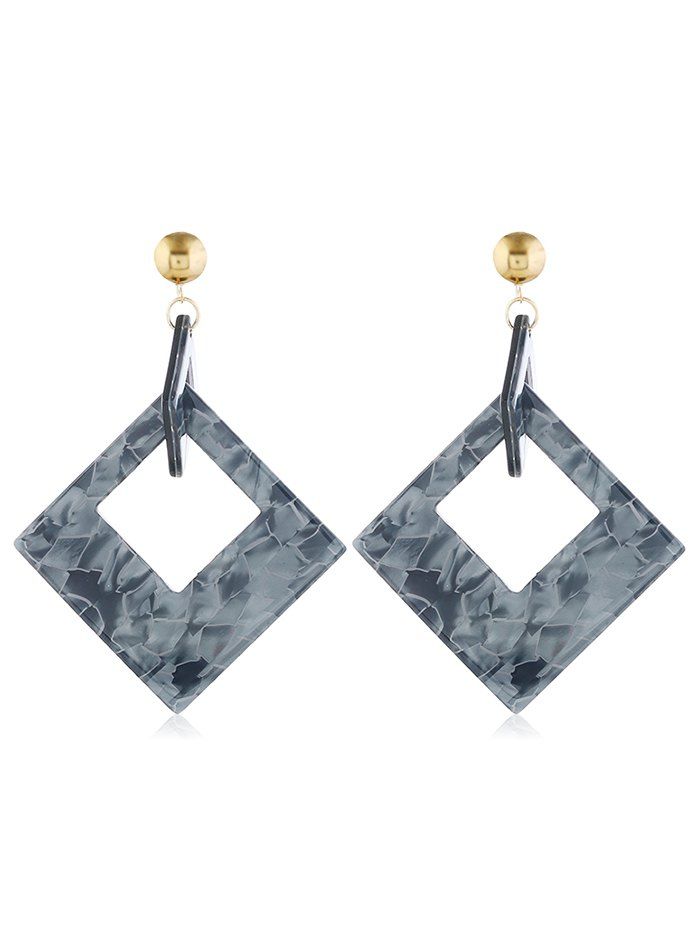

Geometric Hollow Out Shape Earrings, Gray