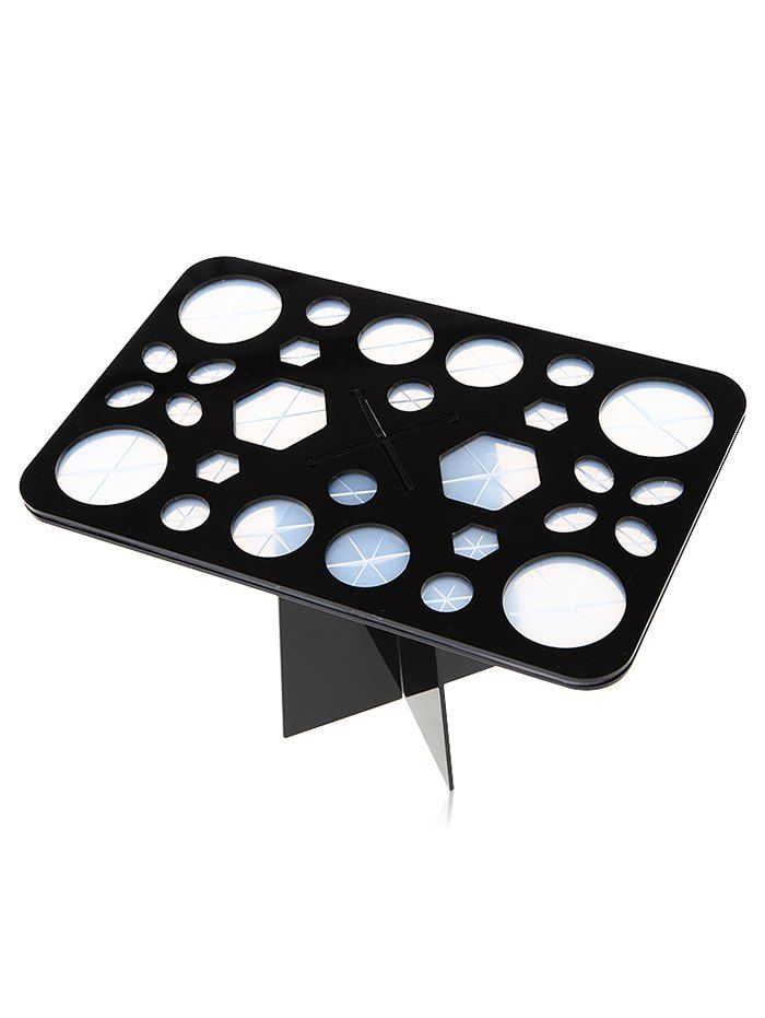 

28 Holes Makeup Brush Drying Storage Stand Holder, Black