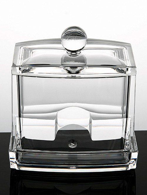 

Clear Acrylic Cotton Swab Storage Box, Transparent