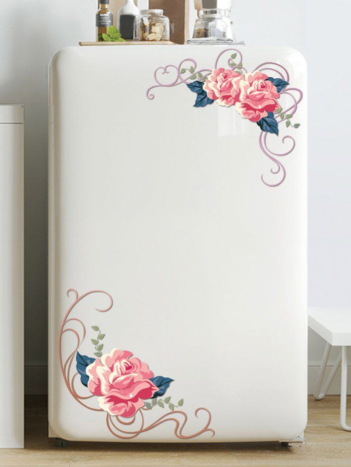 

Flower Pattern Removable Wall Sticker, Light pink