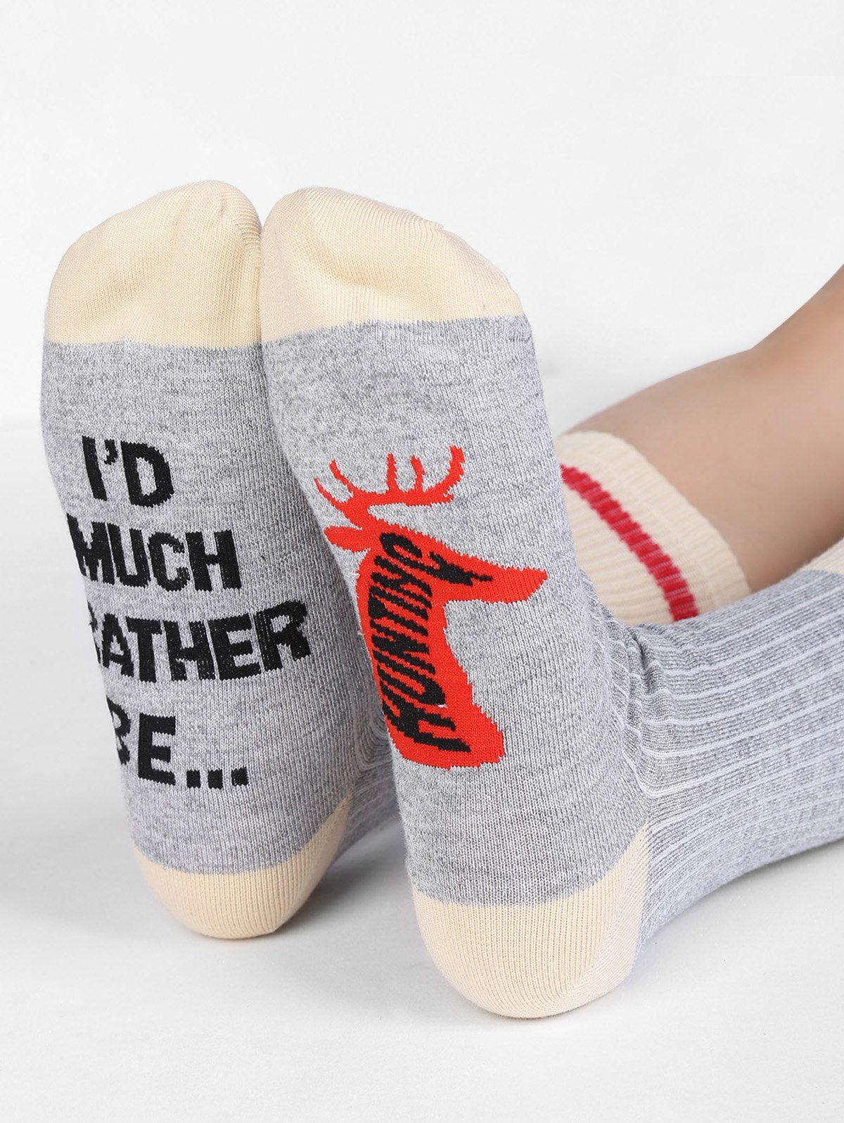 

Color Block Fun Letter Crew Socks, Light gray