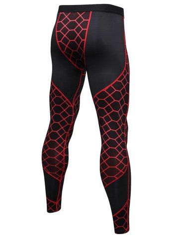 

Gird Pattern Quick-dry Sport Pants, Multi-a