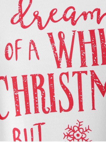 

Long Sleeve Christmas Graphic Print T-shirt, White